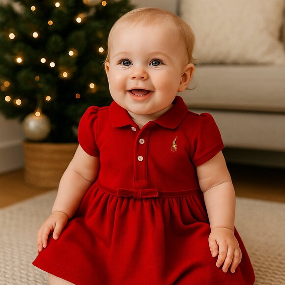 Ralph Lauren Red Holiday Dress – Size 12M – Park Ave Rd Collection - Picture 4 of 9